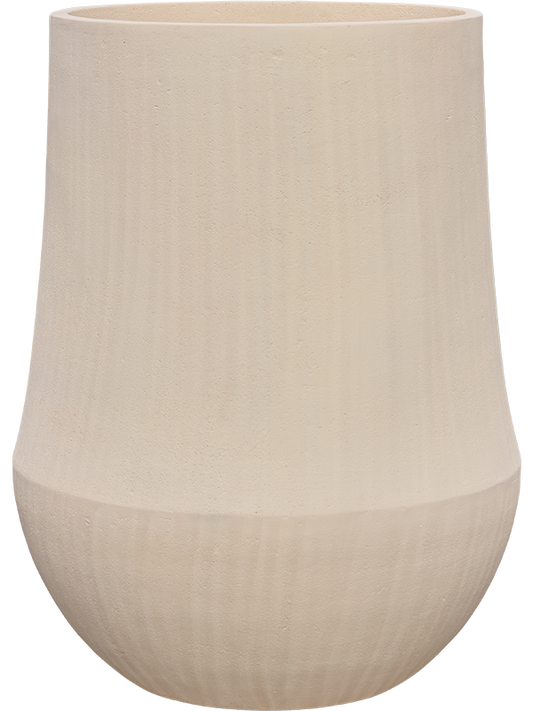 Baq Polystone Coated Plain Plant Pot 72cm Height 43cm Dia Darcy Natural