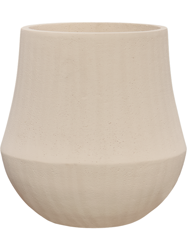 Baq Polystone Coated Plain Plant Pot 33cm Height 23cm Dia Darcy Natural