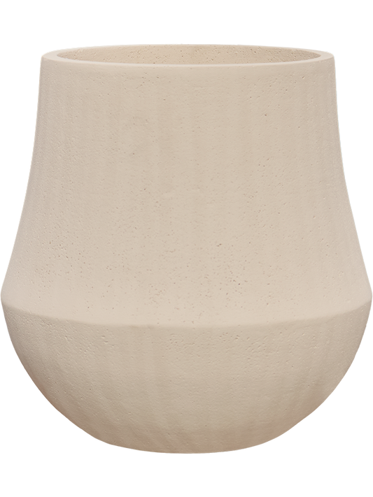Baq Polystone Coated Plain Plant Pot 33cm Height 23cm Dia Darcy Natural