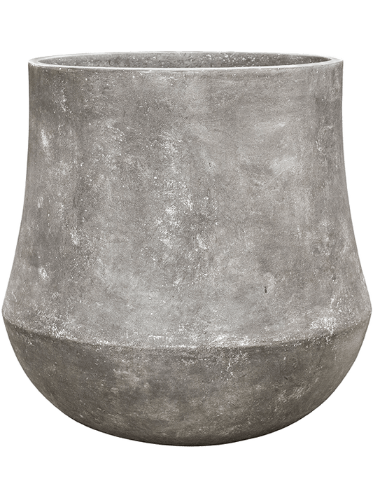 Baq Polystone Coated Plain Plant Pot 60cm Height 47cm Dia Darcy Raw Grey