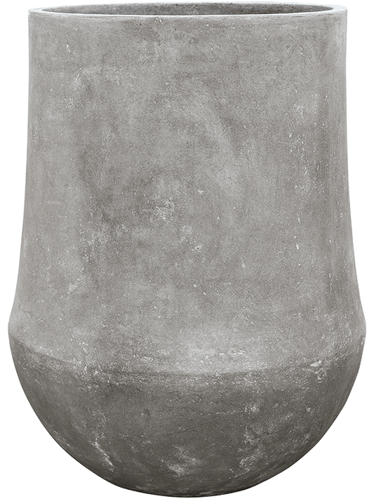 Baq Polystone Coated Plain Plant Pot 72cm Height 43cm Dia Darcy Raw Grey
