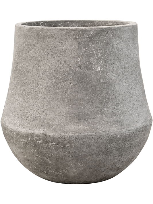 Baq Polystone Coated Plain Plant Pot 33cm Height 23cm Dia Darcy Raw Grey