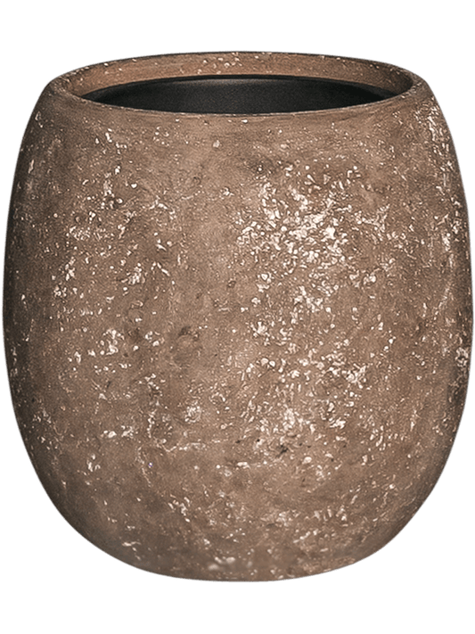 Baq Polystone Coated Plain Plant Pot 42cm Height 27cm Dia Balloon Rock (with liner)