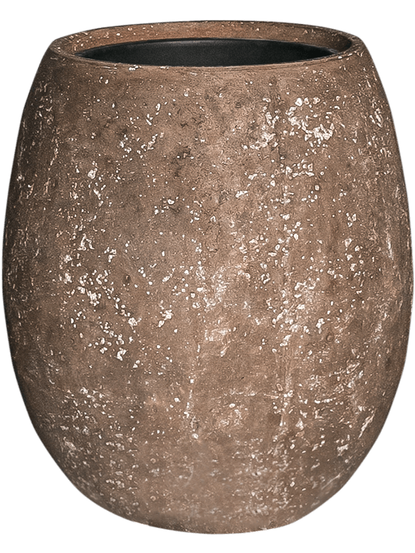 Baq Polystone Coated Plain Plant Pot 55cm Height 30cm Dia Balloon Rock (with liner)