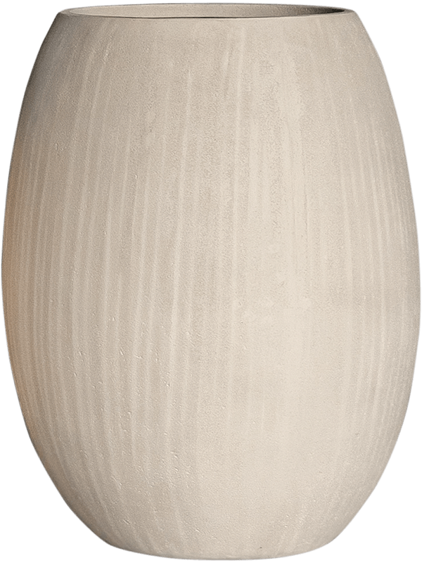 Baq Polystone Coated Plain Plant Pot 68cm Height 30cm Dia Balloon Natural (with liner)