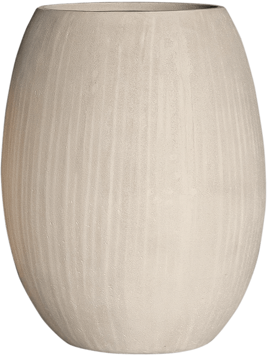 Baq Polystone Coated Plain Plant Pot 68cm Height 30cm Dia Balloon Natural (with liner)