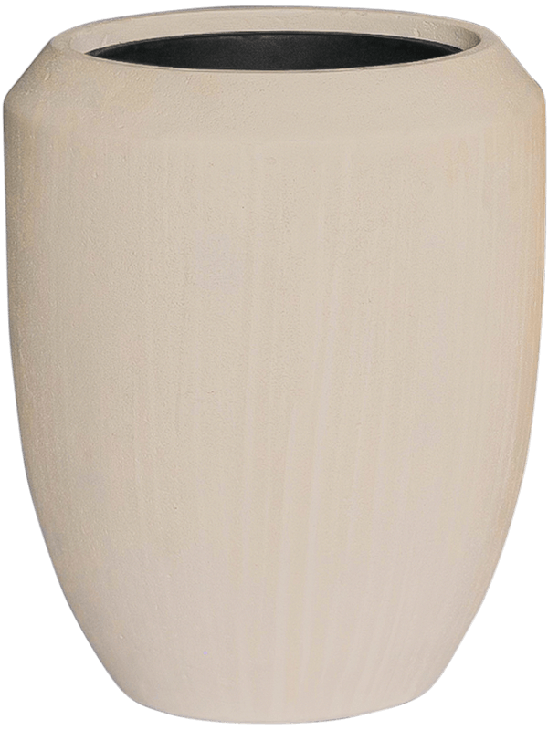 Baq Polystone Coated Plain Plant Pot 55cm Height 30cm Dia Coppa Natural (with liner)
