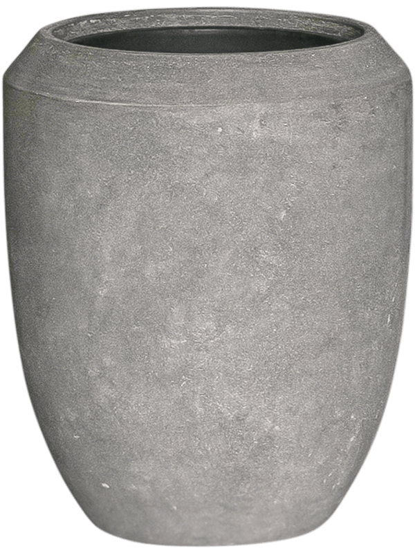 Baq Polystone Coated Plain Plant Pot 55cm Height 30cm Dia Coppa Raw Grey (with liner)
