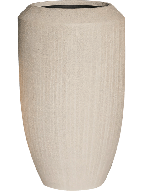 Baq Polystone Coated Plain Plant Pot 80cm Height 30cm Dia Coppa Natural (with liner)