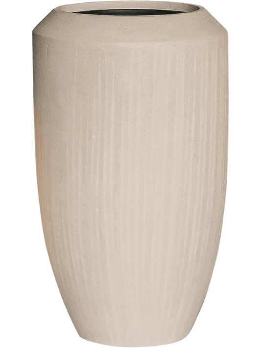 Baq Polystone Coated Plain Plant Pot 80cm Height 30cm Dia Coppa Natural (with liner)