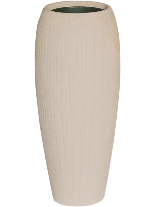 Baq Polystone Coated Plain Plant Pot 90cm Height 24cm Dia Emperor Natural (with liner)