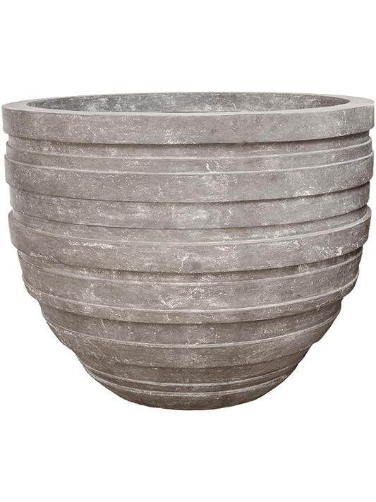 Baq Polystone Coated Junar Plant Pot 120cm Height 135cm Dia Couple Raw Grey