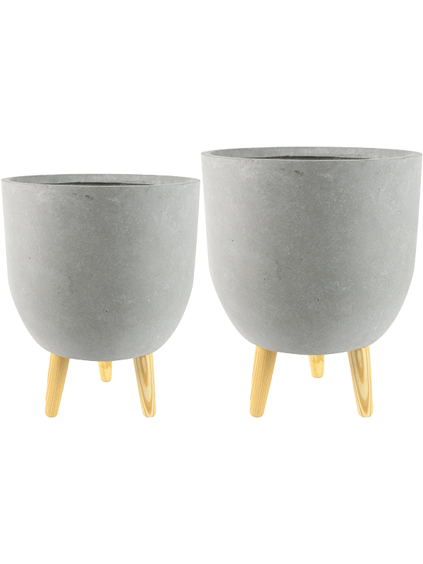 Ruth Plant Pot 41cm Dia Pot Light Grey (set of 2)