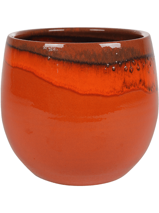 Charlotte Plant Pot 26cm Height 23cm Dia Pot Orange