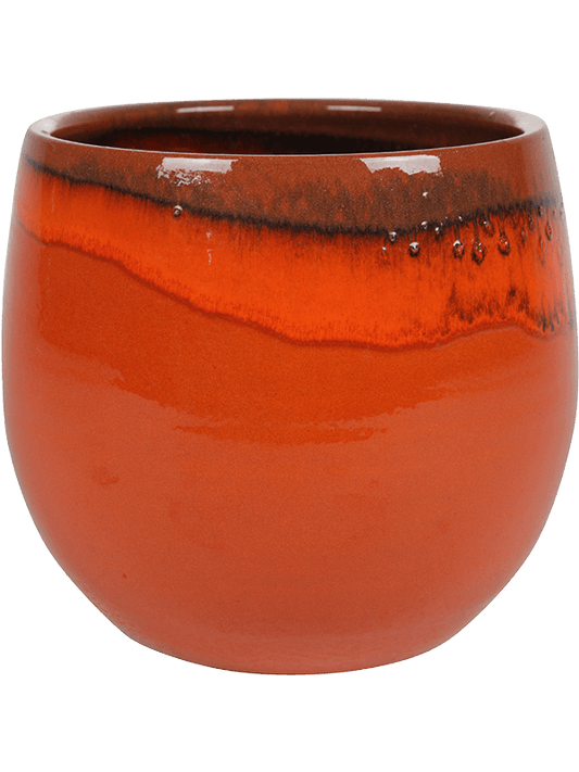 Charlotte Plant Pot 28cm Height 26cm Dia Pot Orange