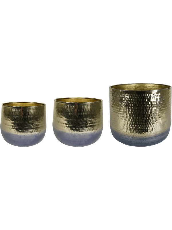 Jenna Plant Pot 38cm Dia Pot Gold (set of 3)