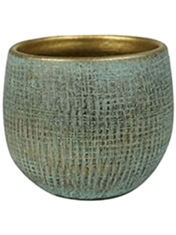 Ryan Plant Pot 13cm Height 12cm Dia Pot Shiny Blue