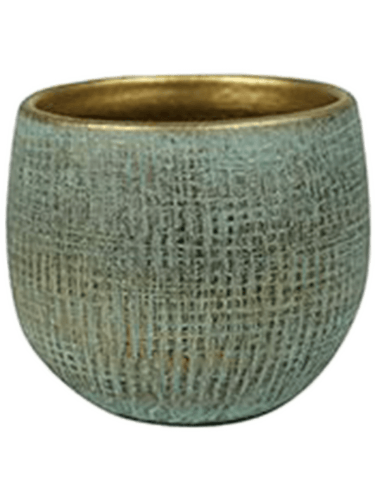 Ryan Plant Pot 13cm Height 12cm Dia Pot Shiny Blue