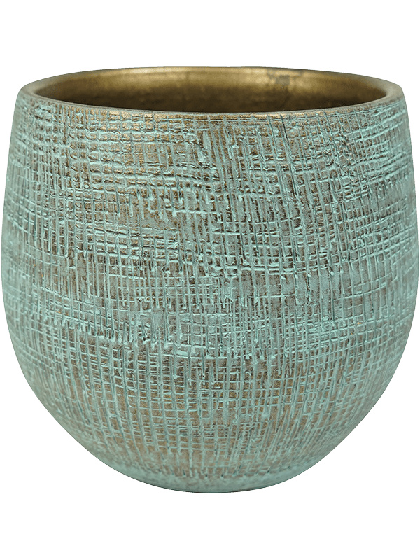 Ryan Plant Pot 16cm Height 15cm Dia Pot Shiny Blue