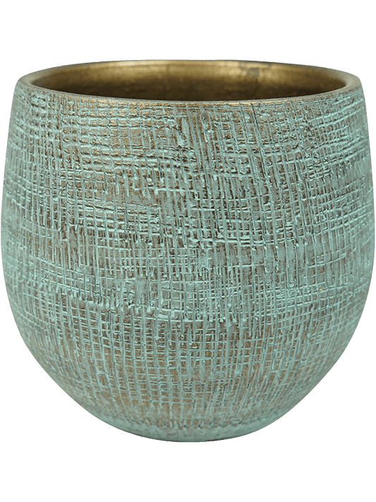 Ryan Plant Pot 16cm Height 15cm Dia Pot Shiny Blue