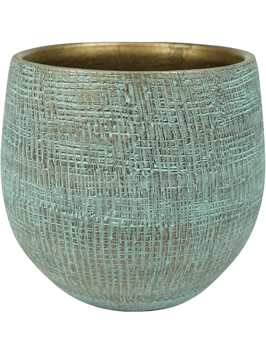 Ryan Plant Pot 20cm Height 17cm Dia Pot Shiny Blue