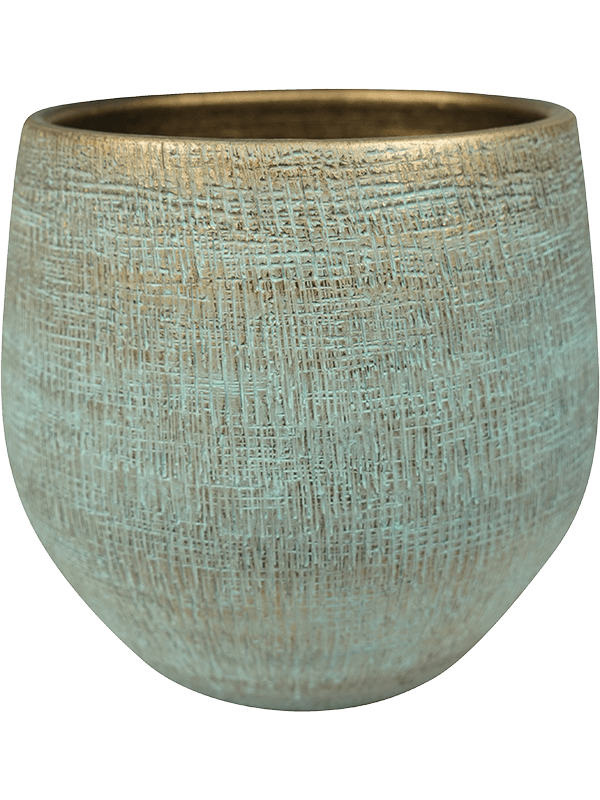 Ryan Plant Pot 26cm Height 22cm Dia Pot Shiny Blue