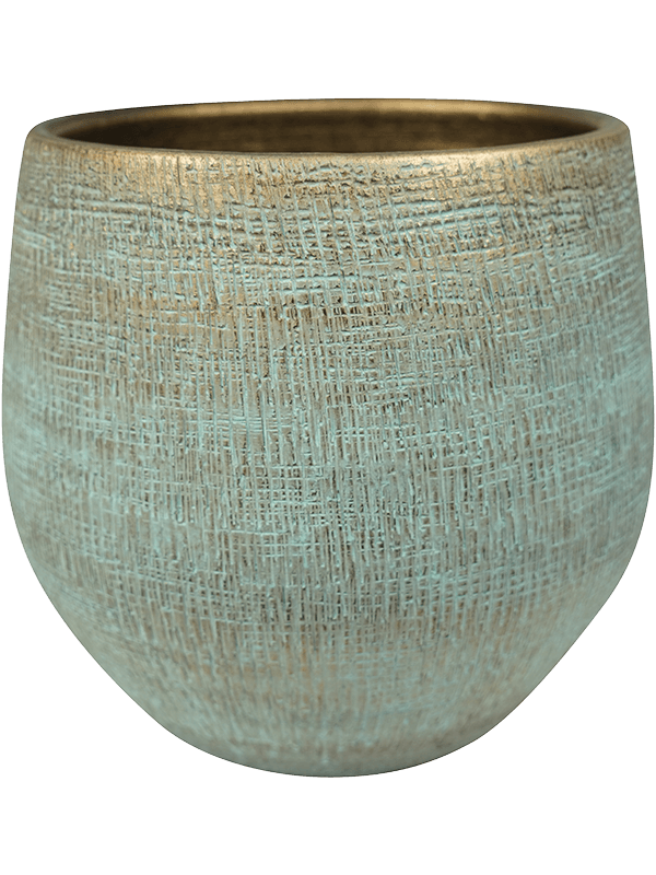 Ryan Plant Pot 28cm Height 24cm Dia Pot Shiny Blue