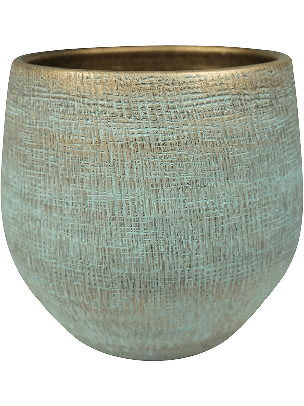 Ryan Plant Pot 32cm Height 30cm Dia Pot Shiny Blue