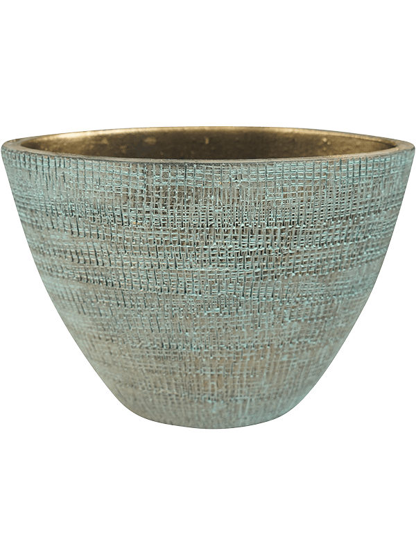 Ryan Plant Pot 25cm Height 14cm Dia Planter Shiny Blue