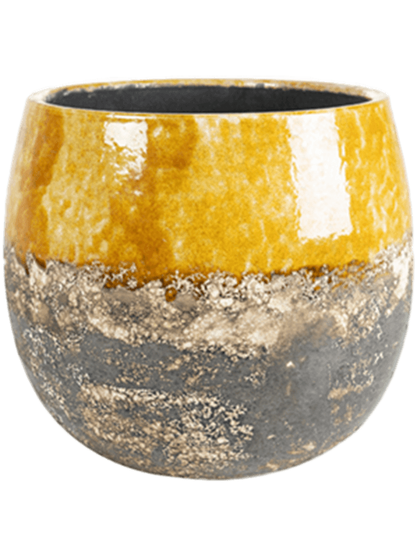 Lindy Plant Pot 16cm Height 14cm Dia Pot Ochre