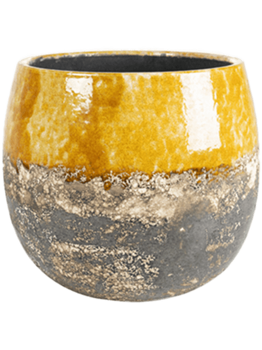 Lindy Plant Pot 20cm Height 17cm Dia Pot Ochre