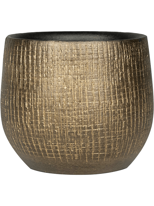 Ryan Plant Pot 13cm Height 12cm Dia Pot Shiny Gold