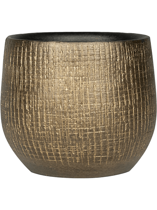 Ryan Plant Pot 13cm Height 12cm Dia Pot Shiny Gold