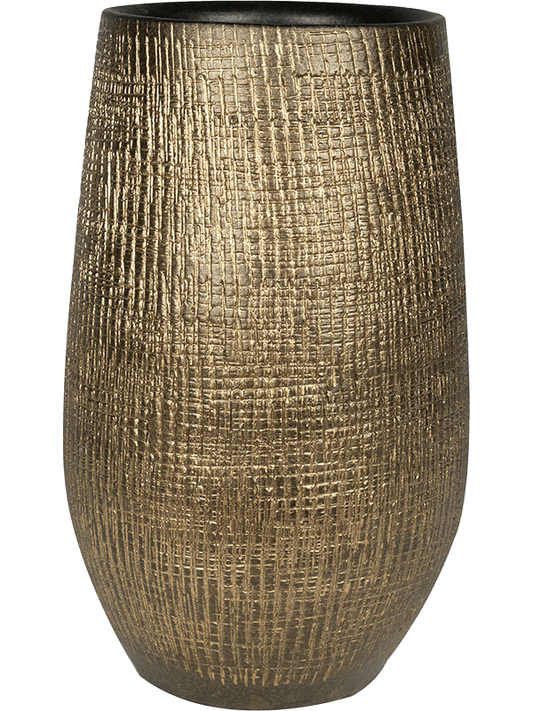 Ryan Plant Pot 30cm Height 12.5cm Dia Pot High Shiny Gold