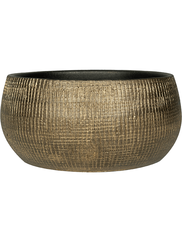 Ryan Plant Pot 13cm Height 23cm Dia Bowl Shiny Gold