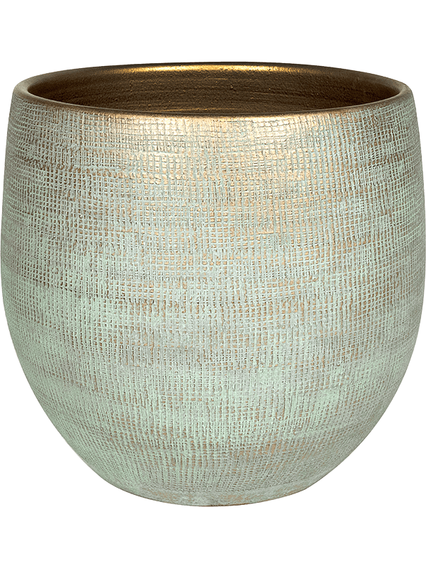 Ryan Plant Pot 38cm Height 41cm Dia Pot Shiny Blue