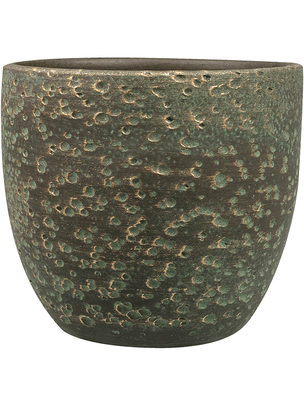 Rinca Plant Pot 15cm Height 15cm Dia Pot Shiny Green