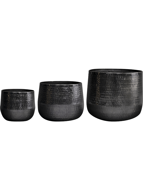 Jenna Plant Pot 38cm Dia Pot Lead (set of 3)