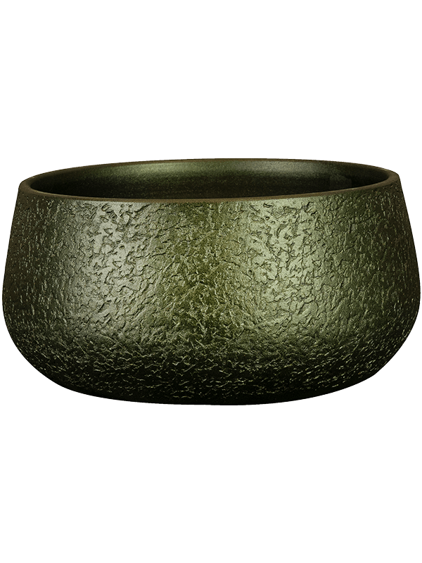 Noor Plant Pot 13cm Height 23cm Dia Bowl Velvet Green