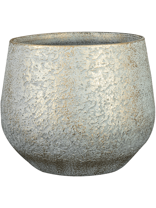Noor Plant Pot 16cm Height 14cm Dia Pot Metallic Grey