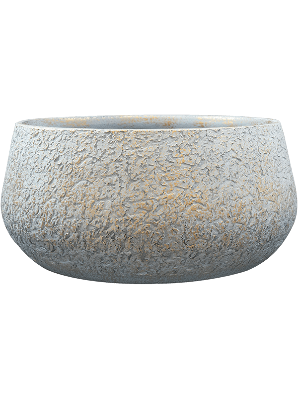 Noor Plant Pot 13cm Height 23cm Dia Bowl Metallic Grey