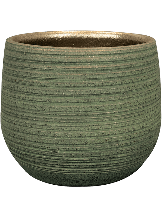 Lydia Plant Pot 16cm Height 15cm Dia Pot Shiny Green