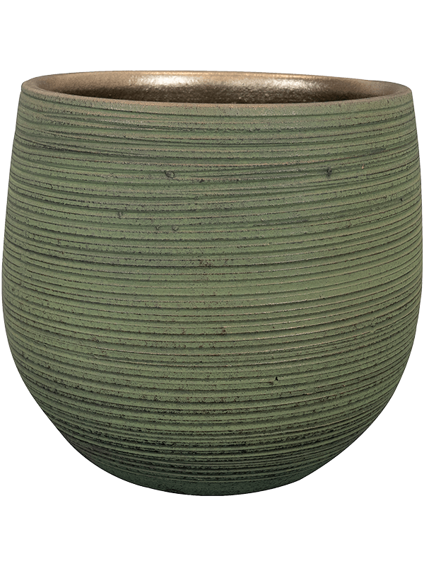 Lydia Plant Pot 20cm Height 19cm Dia Pot Shiny Green