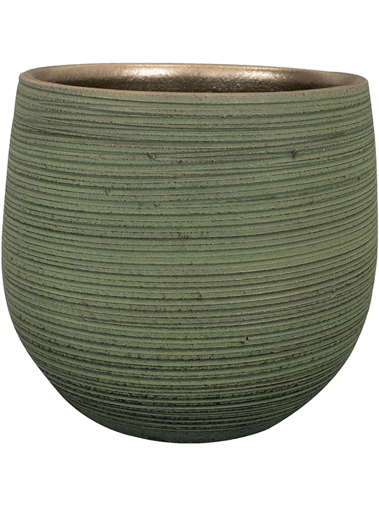 Lydia Plant Pot 20cm Height 19cm Dia Pot Shiny Green