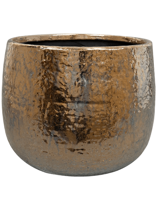 Yvette Plant Pot 17cm Height 17.5cm Dia Pot Gold