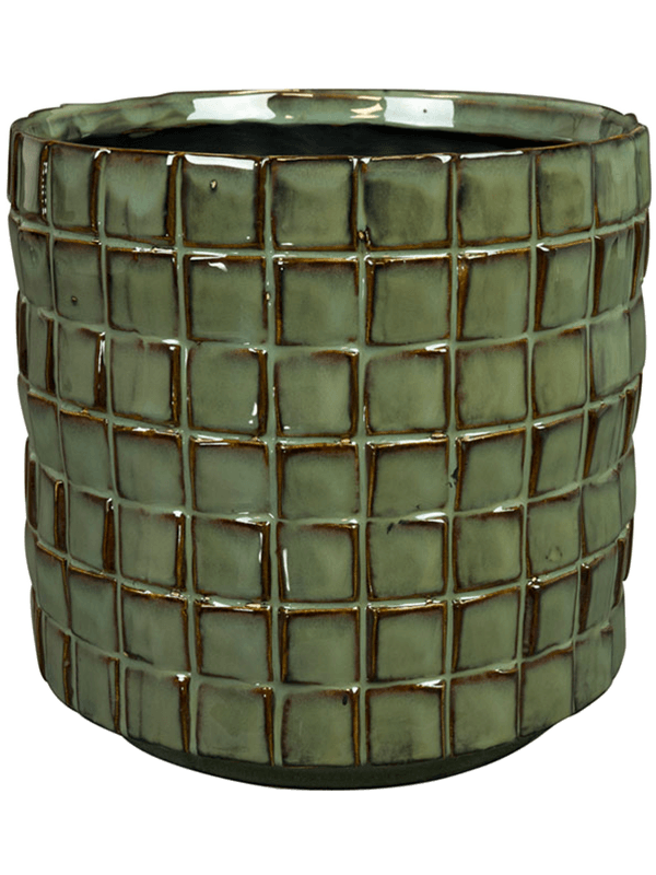 Stian Plant Pot 20cm Height 19cm Dia Pot Moss Green
