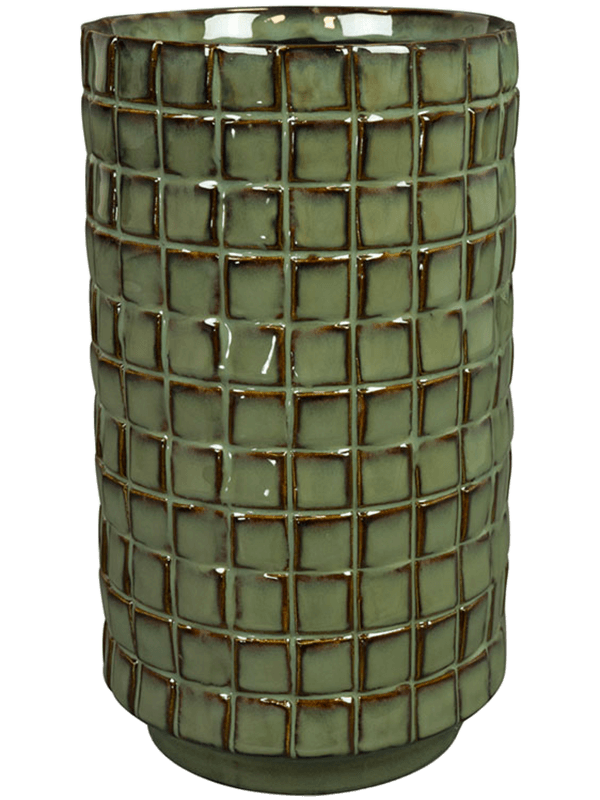 Stian Plant Pot 24cm Height 12cm Dia Pot Tall Moss Green