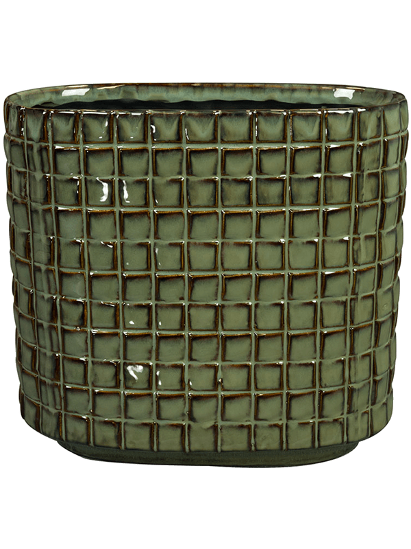 Stian Plant Pot 24cm Height 11cm Dia Planter Moss Green