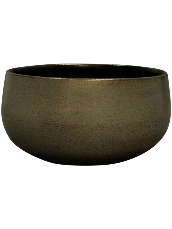 Esra Plant Pot 13cm Height 23cm Dia Bowl Shiny Green