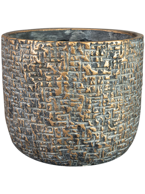Maxim Plant Pot 15cm Height 15cm Dia Pot Shiny Earth